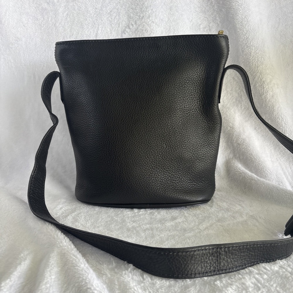 Vintage COACH Sonoma Bucket Zip Bag Black Pebble Leather 4907 90s Costa Rica
